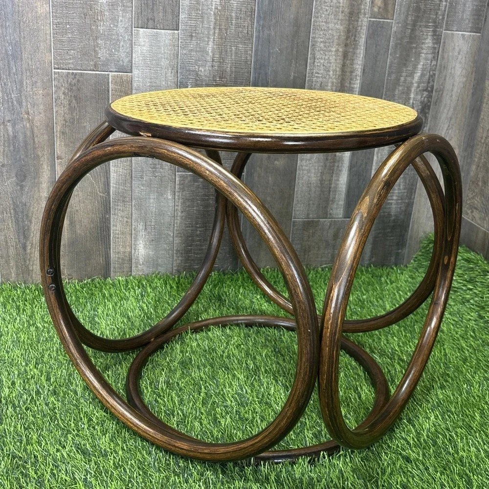 Bentwood rocker footrest only rare wood wicker rattan